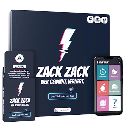Zack Zack - Bundle - Kartenspiel & Brettspiel - Trinkspiel mit App - Mehr als 1.000 Aufgaben - Partyspiel - Geschenkidee von Zack Zack