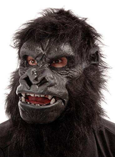 Zagone Studios Authentische Gorilla Affenmaske Deluxe aus Latex mit Kunstfell - Tiermaske Kostüm Zubehör Verkleidung für Karneval, Halloween & Motto-Party von Zagone Studios