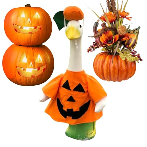 Zahoken Halloween-Gänse-Outfit Mit Kürbisdesign Herbstdekoration | 58 cm Kürbis Gänsebekleidung Aus Plüsch,Kostümzubehör Für Halloween Party Geburtstag Feiertage Hochzeit Weihnachten Garten Zahoken Halloween-Gänse-Outfit Mit Kürbisdesign Herbstdekoration | 58 cm Kürbis Gänsebekleidung Aus Plüsch,Kostümzubehör Für Halloween Party Geburtstag Feiertage Hochzeit Weihnachten Garten von Zahoken