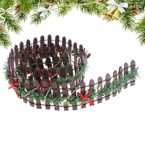 Zahoken Miniatur-Weihnachtszaun, 89,9 cm, dekorative Lattenplatte, LED-Feengartenzaun für Kinder und Erwachsene, Party, Weihnachtsbaum, Dorflandschaft, Mini-Haus Zahoken Miniatur-Weihnachtszaun, 89,9 cm, dekorative Lattenplatte, LED-Feengartenzaun für Kinder und Erwachsene, Party, Weihnachtsbaum, Dorflandschaft, Mini-Haus von Zahoken