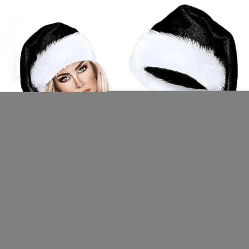 Zahoken Santa Mütze Erwachsene 75 cm Lang | Weicher Samt Weihnachtsmütze Für Erwachsene | Kostüm Accessoire Kopfwear Winterfest Feier Fotobox Karneval Neujahrsfest von Zahoken