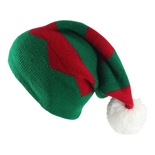 Zahoken Weihnachtsmütze für Damen, Weihnachtsmann-Strickmütze, bunt, bequem, festliches Design für kaltes Wetter, Damen, Mädchen, , Alltag, Outdoor-Aktivitäten, Versammlungen von Zahoken