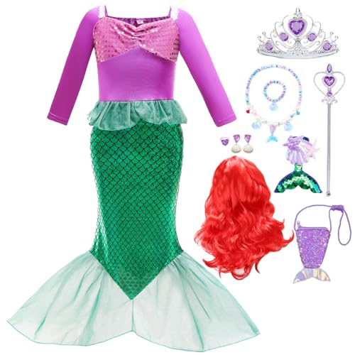 ZaisuiFun Meerjungfrauenkostüm für kleine Mädchen, Halloween, Cosplay, 5–6 Jahre, Größe 130 ZaisuiFun Meerjungfrauenkostüm für kleine Mädchen, Halloween, Cosplay, 5–6 Jahre, Größe 130 von ZaisuiFun