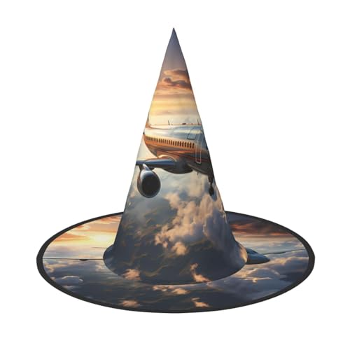 Halloween-Hexenhut, Flugzeuge fliegen auf, Kopfbedeckung, gruseliger Hut für Erwachsene, Festival-Kopfbedeckung Halloween-Hexenhut, Flugzeuge fliegen auf, Kopfbedeckung, gruseliger Hut für Erwachsene, Festival-Kopfbedeckung von Zaixiansj