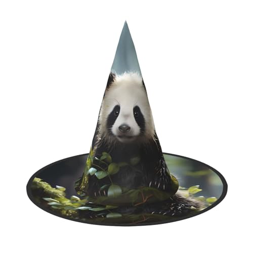 Halloween-Hexenhut, Panda-Jungen im Wald, Kopfbedeckung, gruseliger Hut für Erwachsene, Festival-Kopfbedeckung Halloween-Hexenhut, Panda-Jungen im Wald, Kopfbedeckung, gruseliger Hut für Erwachsene, Festival-Kopfbedeckung von Zaixiansj