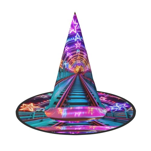 Zaixiansj Halloween-Hexenhut, Achterbahnfahrt, Kostüm, Kopfbedeckung, Erwachsene, gruseliger Hut, Festival-Kopfbedeckung Zaixiansj Halloween-Hexenhut, Achterbahnfahrt, Kostüm, Kopfbedeckung, Erwachsene, gruseliger Hut, Festival-Kopfbedeckung von Zaixiansj