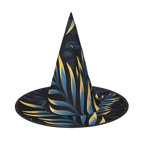 Zaixiansj Halloween-Hexenhut, Blätter im Dunkeln, Kopfbedeckung für Erwachsene, gruseliger Hut, Festival-Kopfbedeckung von Zaixiansj