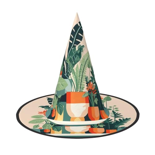 Zaixiansj Halloween-Hexenhut, Cartoon-Motiv, kleine grüne Pflanze, Kostüm, Kopfbedeckung, Erwachsene, gruseliger Hut, Festival-Kopfbedeckung Zaixiansj Halloween-Hexenhut, Cartoon-Motiv, kleine grüne Pflanze, Kostüm, Kopfbedeckung, Erwachsene, gruseliger Hut, Festival-Kopfbedeckung von Zaixiansj