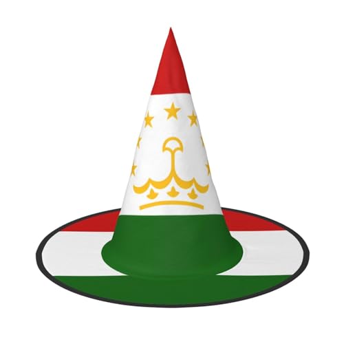 Zaixiansj Halloween-Hexenhut, Flagge von Tadschikistan, Kopfbedeckung, gruseliger Hut für Erwachsene, Festival-Kopfbedeckung Zaixiansj Halloween-Hexenhut, Flagge von Tadschikistan, Kopfbedeckung, gruseliger Hut für Erwachsene, Festival-Kopfbedeckung von Zaixiansj
