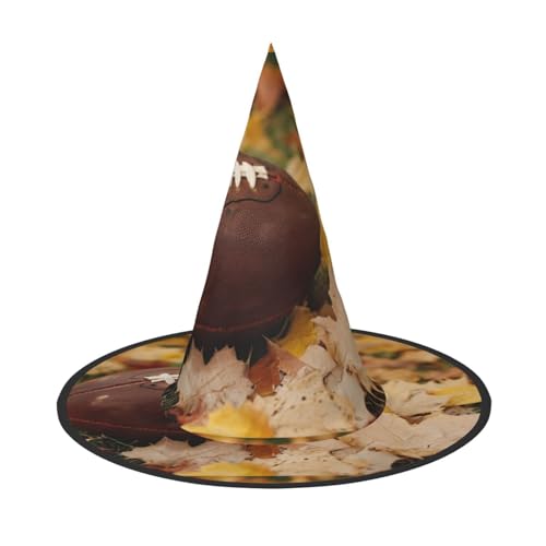 Zaixiansj Halloween-Hexenhut, Fußball mit Blättern, Kopfbedeckung, gruseliger Hut für Erwachsene, Festival-Kopfbedeckung Zaixiansj Halloween-Hexenhut, Fußball mit Blättern, Kopfbedeckung, gruseliger Hut für Erwachsene, Festival-Kopfbedeckung von Zaixiansj