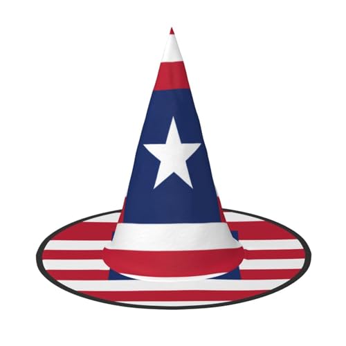 Zaixiansj Halloween-Hexenhut, Liberianische Flagge, Kopfbedeckung, Erwachsene, gruseliger Hut, Festival-Kopfbedeckung Zaixiansj Halloween-Hexenhut, Liberianische Flagge, Kopfbedeckung, Erwachsene, gruseliger Hut, Festival-Kopfbedeckung von Zaixiansj