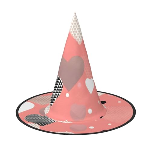 Zaixiansj Halloween-Hexenhut, Valentinstag, Liebesaufdruck, Kopfbedeckung, Erwachsene, gruseliger Hut, Festival-Kopfbedeckung Zaixiansj Halloween-Hexenhut, Valentinstag, Liebesaufdruck, Kopfbedeckung, Erwachsene, gruseliger Hut, Festival-Kopfbedeckung von Zaixiansj