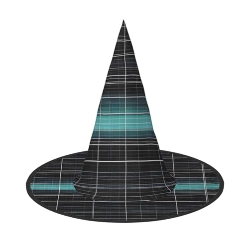Zaixiansj Halloween-Hexenhut, dimensionale Linie, Weltraumdruck, Kostüm, Kopfbedeckung, Erwachsene, gruseliger Hut, Festival-Kopfbedeckung von Zaixiansj
