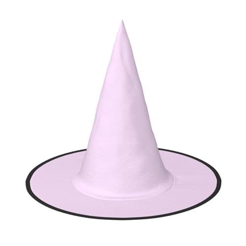 Zaixiansj Halloween-Hexenhut, einfarbig, warm, rosa, bedruckt, Kostüm, Kopfbedeckung, Erwachsene, gruseliger Hut, Festival-Kopfbedeckung von Zaixiansj