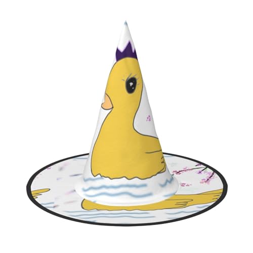 Zaixiansj Halloween-Hexenhut, kleine gelbe Ente, Kopfbedeckung für Erwachsene, gruseliger Hut, Festival-Kopfbedeckung Zaixiansj Halloween-Hexenhut, kleine gelbe Ente, Kopfbedeckung für Erwachsene, gruseliger Hut, Festival-Kopfbedeckung von Zaixiansj