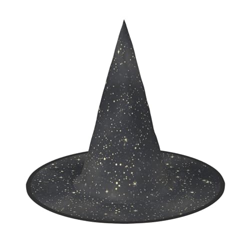 Zaixiansj Halloween-Hexenhut, ruhiger Sternenhimmel-Druck, Kostüm, Kopfbedeckung, Erwachsene, gruseliger Hut, Festival-Kopfbedeckung von Zaixiansj