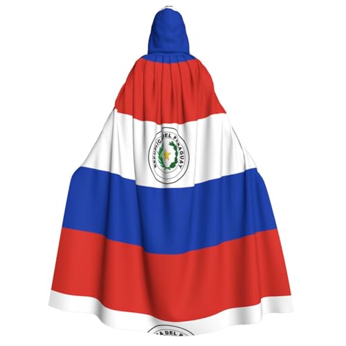 Zaixiansj Kapuzenumhang für Erwachsene, für Halloween, Party, Cosplay, Flagge von Paraguay, Kapuzenmantel, Kostüm, Umhang, Zubehör von Zaixiansj