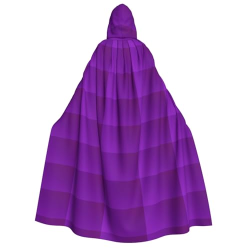Zaixiansj Kapuzenumhang für Erwachsene, für Halloween, Party, Cosplay, einfarbig, dunkelviolett, bedruckt, Kapuzenmantel, Kostüm-Zubehör von Zaixiansj