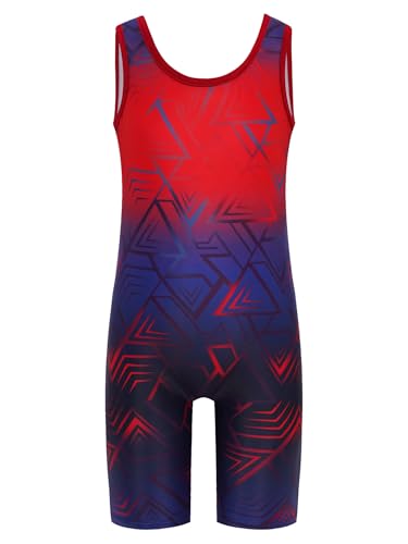 Zaldita Kinder Unisex Geometrisch Gedruckte Tank Top Biketard Sportliche Badeanzug für Gymnastik - Wettkämpfe und Workout Rot 146-152 Zaldita Kinder Unisex Geometrisch Gedruckte Tank Top Biketard Sportliche Badeanzug für Gymnastik - Wettkämpfe und Workout Rot 146-152 von Zaldita