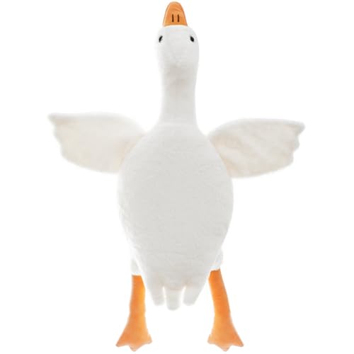 Gans Kuscheltier Weiß, Plüschtier Große Ente 50 cm, Stofftier Gänse, Plüsch Gans Kissen Puppe Geschenk für Fans Kinder von Zaloife