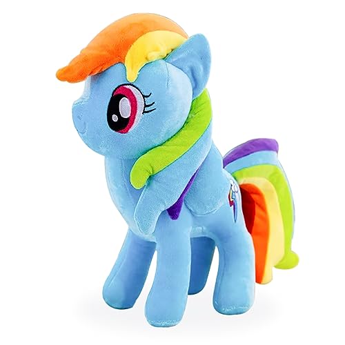 Pferd Plüschtier, Stofftier Pony Regenbogen 20cm, Kuscheltier Pferd Plush, Blau Pferd Lustiges Plüsch Puppe Geschenk für Kinder von Zaloife