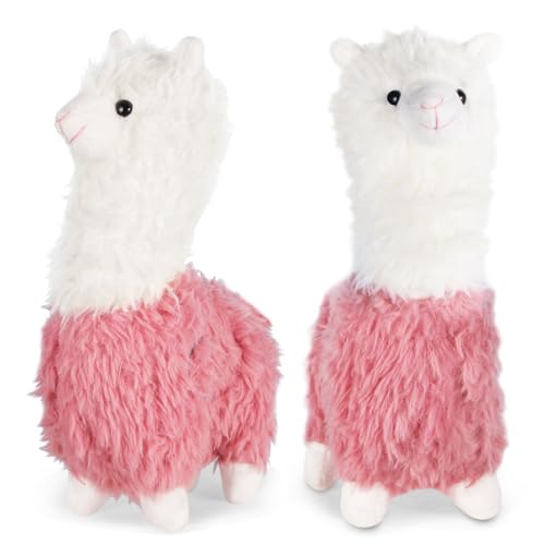 Plüschtier Alpaka, Stand Alpaka Kuscheltier Plush Xcm, Lama Stofftier Plüsch Alpaka Puppe Geschenk für Kinder(Braun) von Zaloife