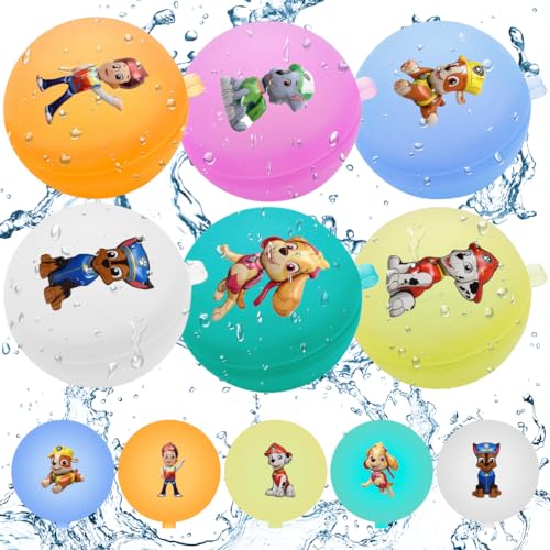 Wasserbomben Wiederverwendbar, 10 Stück Wasserballons Wiederverwendbar Silikon Wasserbomben, Wasserballons Selbstschließend Erwachsene Splash Ball Kinder für Wasserpark Party Pool B von Zaloife