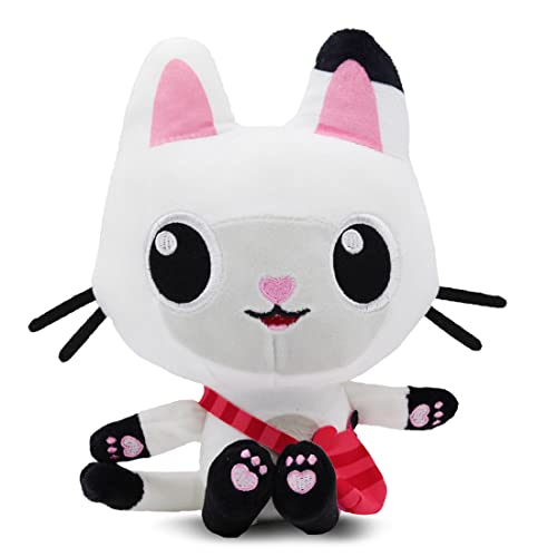 Zaloife Plüschtier Katze, Kuscheltier Katze Plush 25cm, Weiß Stofftier Plüsch Puppe Geschenk für Kinder von Zaloife