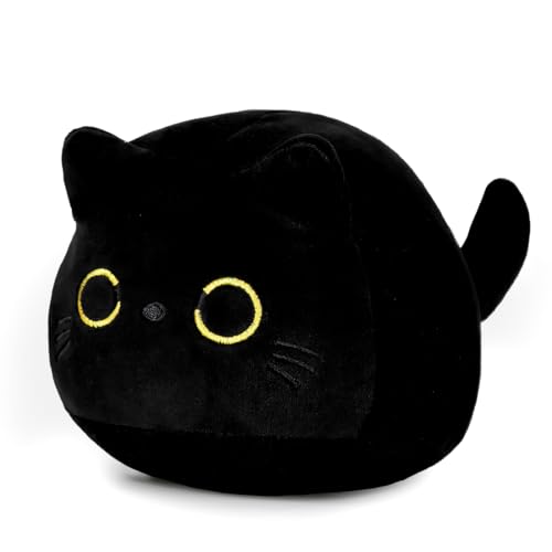 Zaloife Schwarze Katze Kuscheltier, Plüschtier Katze 18cm, Süß Stofftier zum Kuscheln & Spielen, Plüschkissen Puppe Geschenk für Fans Kinder Mädchen Jungen Zaloife Schwarze Katze Kuscheltier, Plüschtier Katze 18cm, Süß Stofftier zum Kuscheln & Spielen, Plüschkissen Puppe Geschenk für Fans Kinder Mädchen Jungen von Zaloife