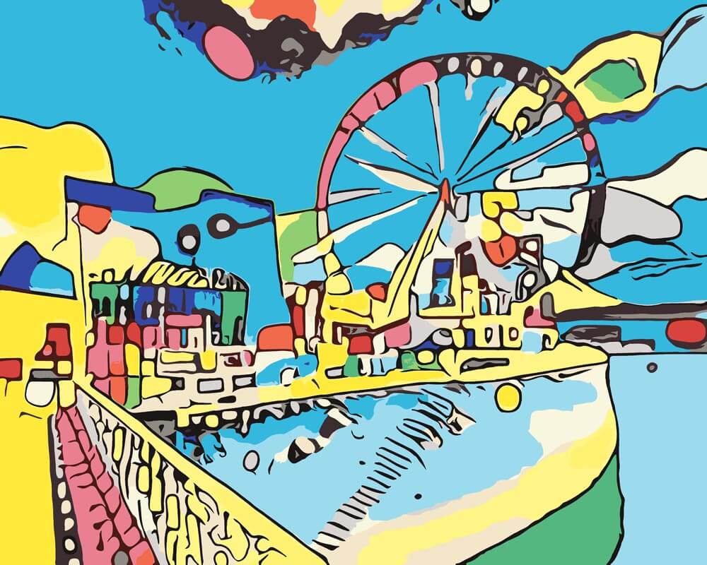 Malen nach Zahlen - Köln ist bunt - 2 - Artist's Edition - by zamart, mit Rahmen von Zamart