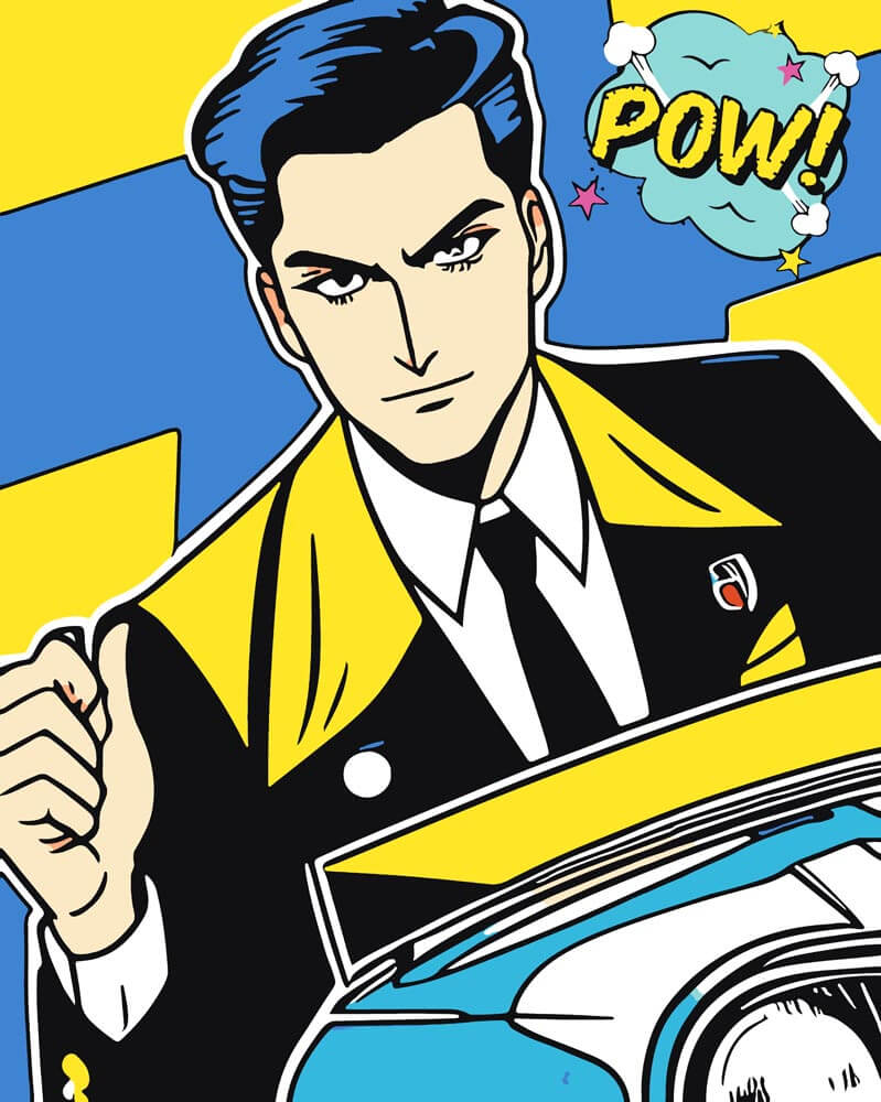 Malen nach Zahlen - POW - Artist's Edition - by zamart, mit Rahmen von Zamart