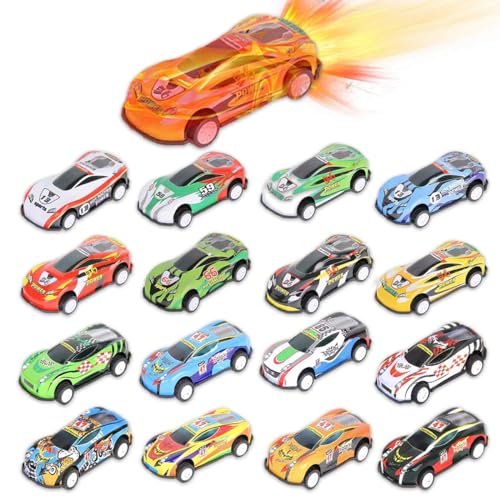 Zamety Rennwagen-Set, 16 Stück Kleine Autos, Spielzeugautos aus Legierung, Bumerang Spielzeug Auto, Rennauto Spielzeug für Kinder, Unisex Zamety Rennwagen-Set, 16 Stück Kleine Autos, Spielzeugautos aus Legierung, Bumerang Spielzeug Auto, Rennauto Spielzeug für Kinder, Unisex von Zamety