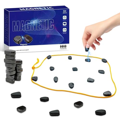 Zamety Magnetspiel Tischspiele, Magnet Spiel Tragbares, Magnetisches Schachspiel Strategiespiel Mit 20 Magneten, Puzzle Checkers, Reisespiel Schach Magnetisch, Familientreffen,Camping Partyspiele von Zamety