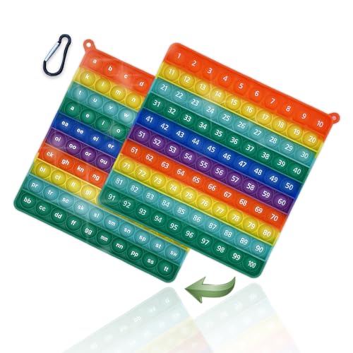 Zamety Pop It,Plopper Spielzeug, Pop It Spiel, 2025 Popit, Zahlen und Phonogramme Doppelseitige PäDagogische Praxis, Lernen Angst Abbau Spielzeug füR Erwachsene und Kinder von Zamety