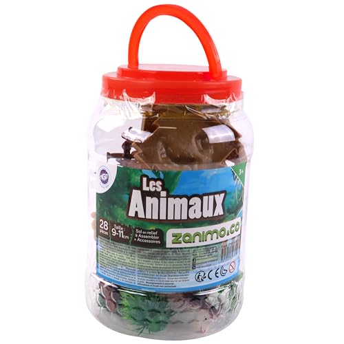 Zanimo & co - Bauernhof-Tierfass und Zubehör - 030331 - Mehrfarbig - Kunststoff - 28 Stück - Kinder-Spielzeug - Realistisch - Miniatur - Tierassortiment - Ab 3 Jahren Zanimo & co - Bauernhof-Tierfass und Zubehör - 030331 - Mehrfarbig - Kunststoff - 28 Stück - Kinder-Spielzeug - Realistisch - Miniatur - Tierassortiment - Ab 3 Jahren von Zanimo & co