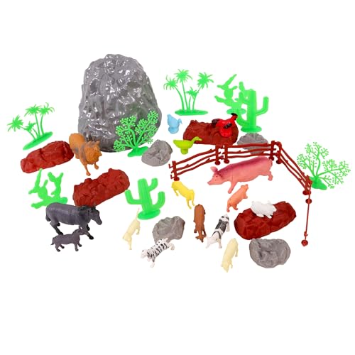 Zanimo & co - Bauernhof-Tierfass und Zubehör - 032904 - Mehrfarbig - Kunststoff - 36 Stück - Kinderspielzeug - Realistisch - Miniatur - Sortierte Tiere - Ab 3 Jahren Zanimo & co - Bauernhof-Tierfass und Zubehör - 032904 - Mehrfarbig - Kunststoff - 36 Stück - Kinderspielzeug - Realistisch - Miniatur - Sortierte Tiere - Ab 3 Jahren von Zanimo & co