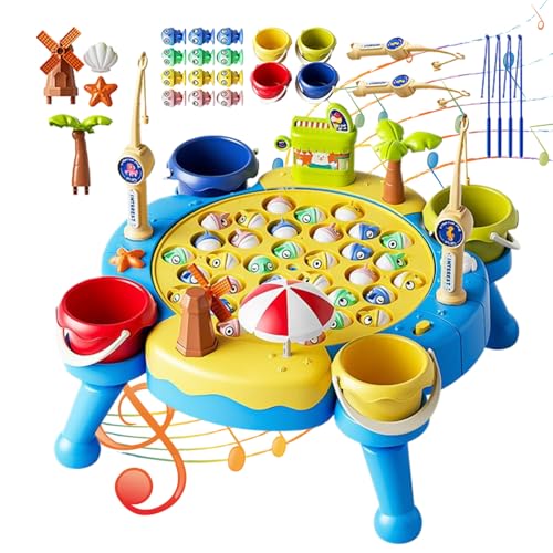 Fischspiel, Magnetisches Angelspiel Für Kinder, Drehendes Elektrisches Spielzeug Ab 3 Jahre Für Mädchen Fischspiel, Magnetisches Angelspiel Für Kinder, Drehendes Elektrisches Spielzeug Ab 3 Jahre Für Mädchen von Zankie