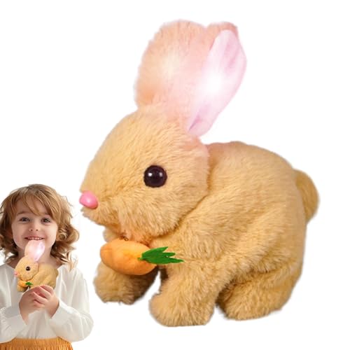 Zankie Mein realistisches Hasenspielzeug - Realistic Bunny Soft Toy Light Up Kaninchen Spielzeug ha se gefülltes Tier mit Sounds handgefertigt interaktives lustiges Hasenspielzeug für Kinder Zankie Mein realistisches Hasenspielzeug - Realistic Bunny Soft Toy Light Up Kaninchen Spielzeug ha se gefülltes Tier mit Sounds handgefertigt interaktives lustiges Hasenspielzeug für Kinder von Zankie