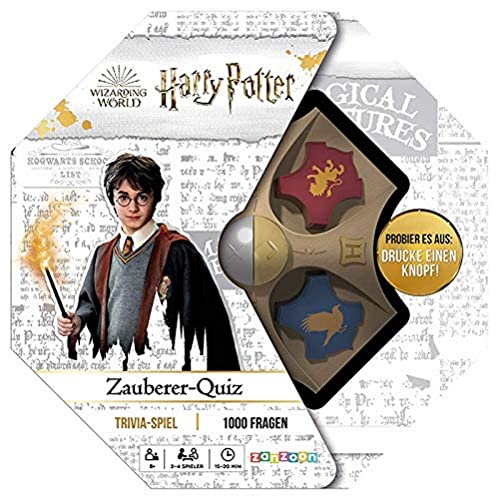 Zanzoon, Harry Potter Zauberer-Quiz, Familienspiel, Quizspiel, 2-4 Spieler, Ab 8+ Jahren, 15+ Minuten, Deutsch von Zanzoon