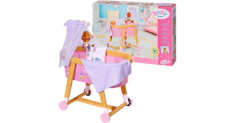 BABY born® Good Night Stubenwagen mit Zubehör rosa/lila von Zapf Creation