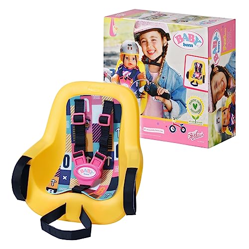 BABY born Zapf Creation 830048 Fahrradsitz-gelber Puppensitz für das Kinderfahrrad inkl. Gurtsystem und Klettriemen zum einfachen Befestigen an vielen Lenkern des Kinderrads, S BABY born Zapf Creation 830048 Fahrradsitz-gelber Puppensitz für das Kinderfahrrad inkl. Gurtsystem und Klettriemen zum einfachen Befestigen an vielen Lenkern des Kinderrads, S von Zapf Creation