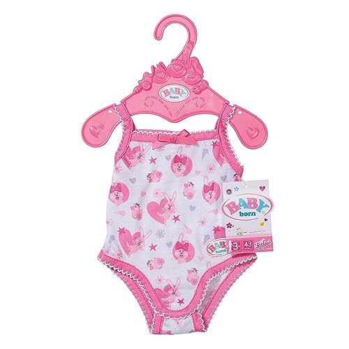 BABY born, Puppenbody, Body 43cm, Unterwäsche Set in weiß und rosa für 43 cm große Puppen mit Kleiderbügel, 834237, Zapf Creation, Nocolor, 43 von BABY Born