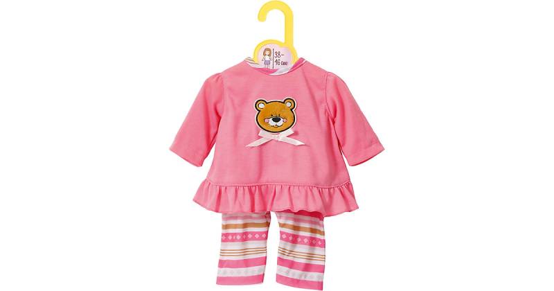 Dolly Moda Pyjama mit Bär 38-46 cm rosa von Zapf Creation