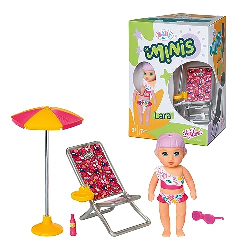 BABY born Minis Sonnenstuhl-Spielset mit Minis-Puppe Lara und Liegestuhl, 701911 Zapf Creation, Bright And Vibrant Colors (Tropical Print) BABY born Minis Sonnenstuhl-Spielset mit Minis-Puppe Lara und Liegestuhl, 701911 Zapf Creation, Bright And Vibrant Colors (Tropical Print) von BABY Born