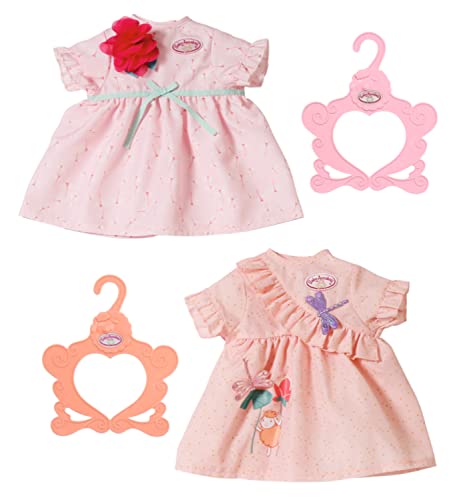 Baby Annabell Puppenkleid mit Kleiderbügel in rosa und apricot für 43 cm Puppen, 703083 Zapf Creation von Zapf Creation