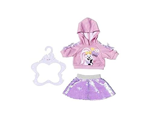 BABY born Fashion, Puppenkleidung, EIN Stück, 1 Puppen-Outfit für 43 cm Puppen bestehend aus Shirt und Rock ODER Longsleeve und Hose, Set nicht frei wählbar, 828182 Zapf Creation von BABY Born