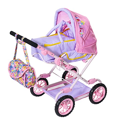 Zapf Creation 828649 BABY born Deluxe Pram Puppenwagen mit verstellbarer Griffhöhe und Wickeltasche, Puppenzubehör für Puppen fast jeder Größe Zapf Creation 828649 BABY born Deluxe Pram Puppenwagen mit verstellbarer Griffhöhe und Wickeltasche, Puppenzubehör für Puppen fast jeder Größe von BABY Born