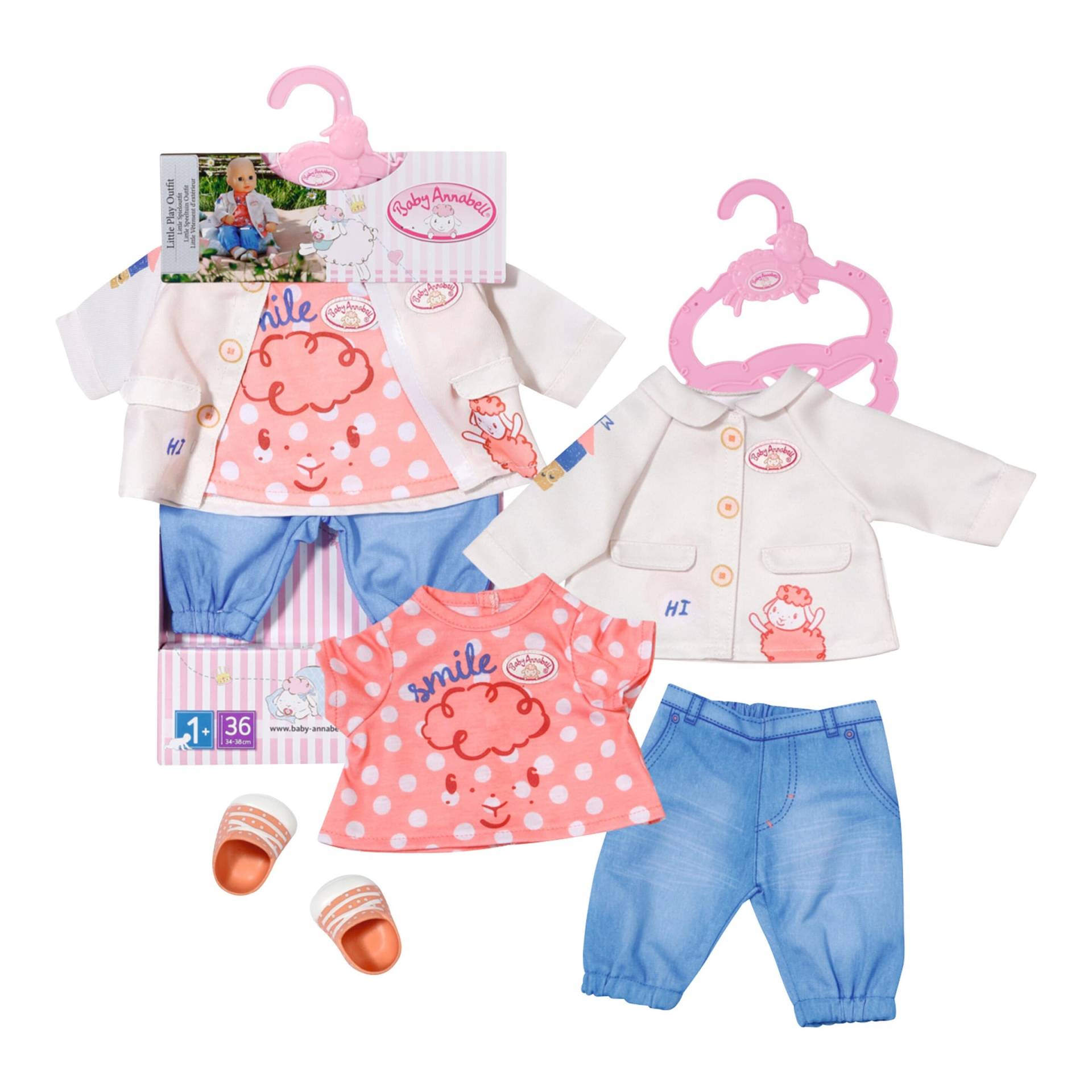 Zapf Creation Baby Annabell Puppen Outfit Little Spieloutfit 36cm von Zapf Creation