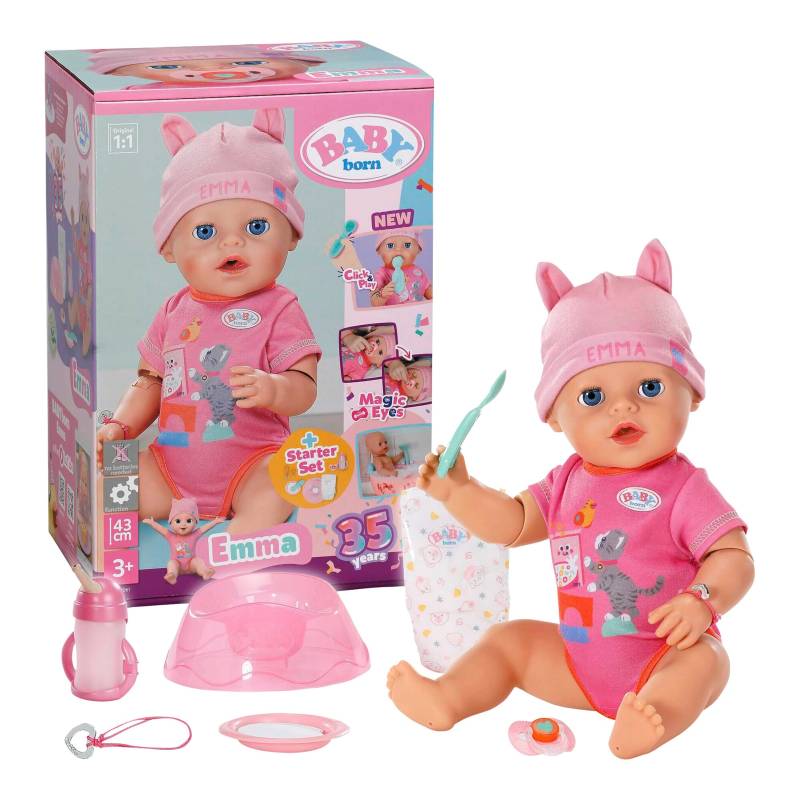 Zapf Creation Baby Born Puppe Emma Click & Play 43cm Zapf Creation Baby Born Puppe Emma Click & Play 43cm von Zapf Creation