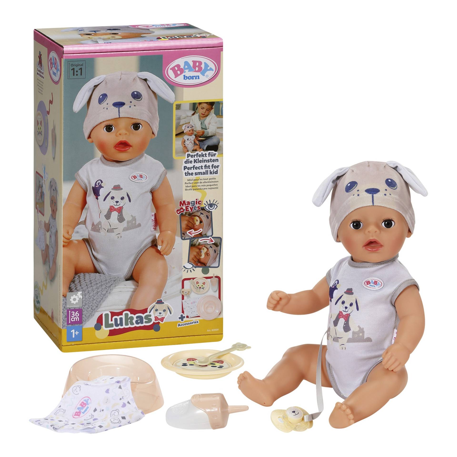 Zapf Creation Baby Born Puppe Lukas Hund 36cm von Zapf Creation